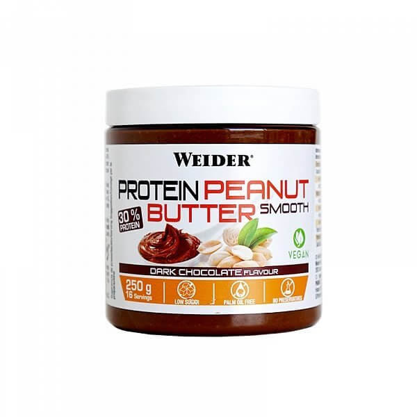 Zdravé potraviny Weider Protein Peanut Butter arašídové máslo tmavá čokoláda, 250 g