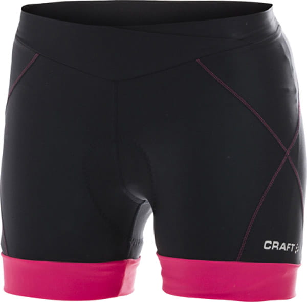 Kraťasy Craft W Cyklokalhoty AB Hot Pants černá s růžovou