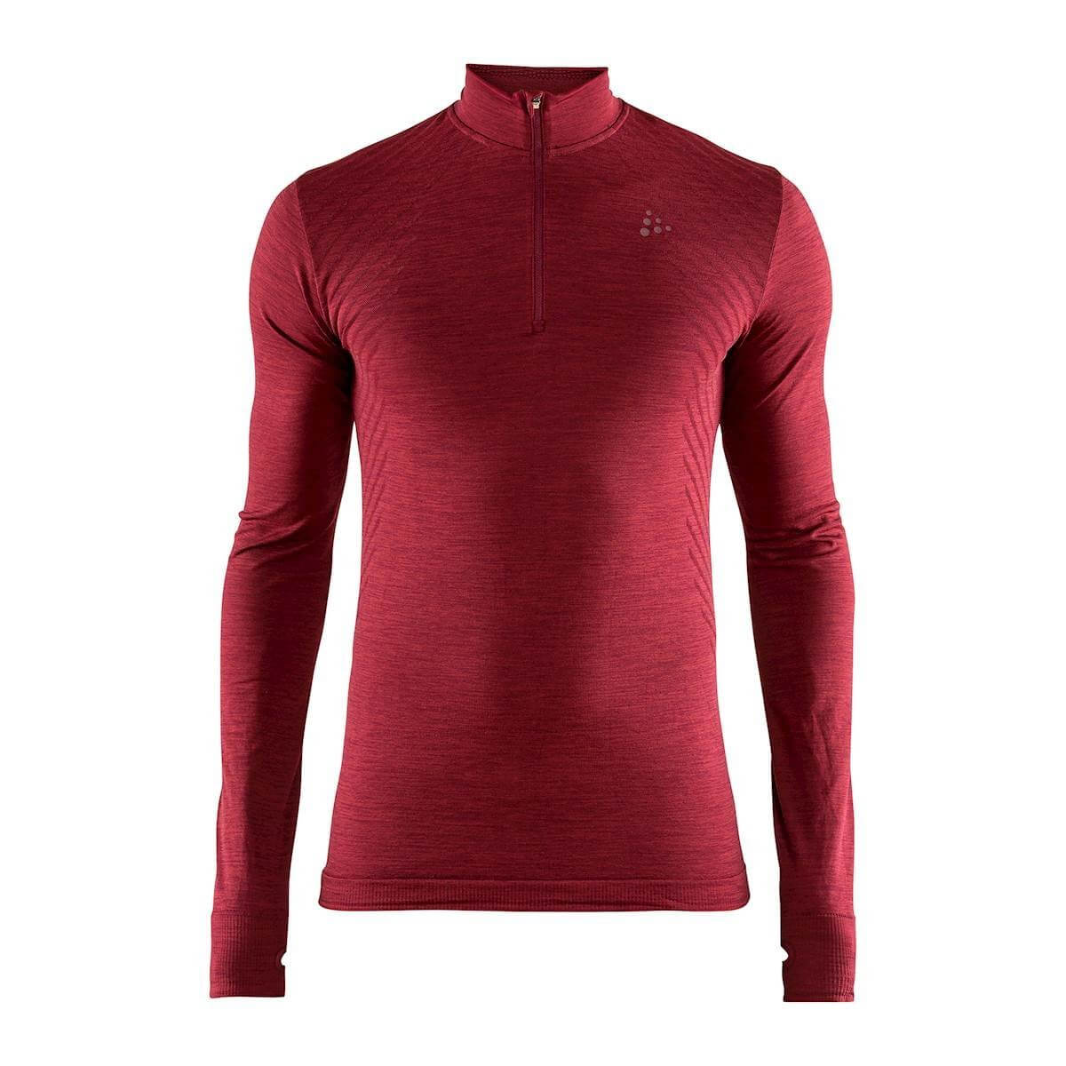 T-Shirts Craft Triko Fuseknit Comfort Zip červená