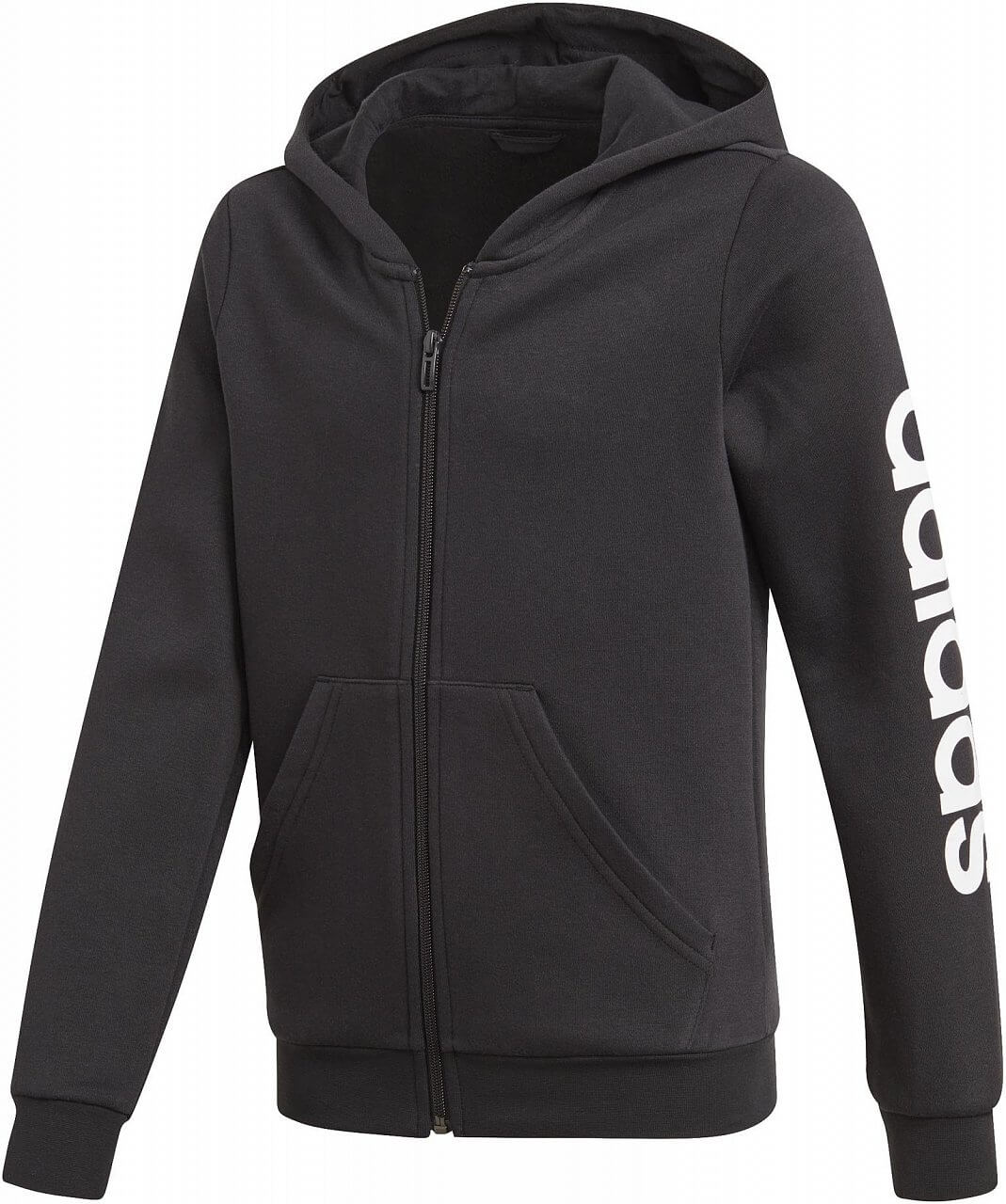 Sweatshirts adidas Youth Girls Essentials Linear Full Zip Hoodie