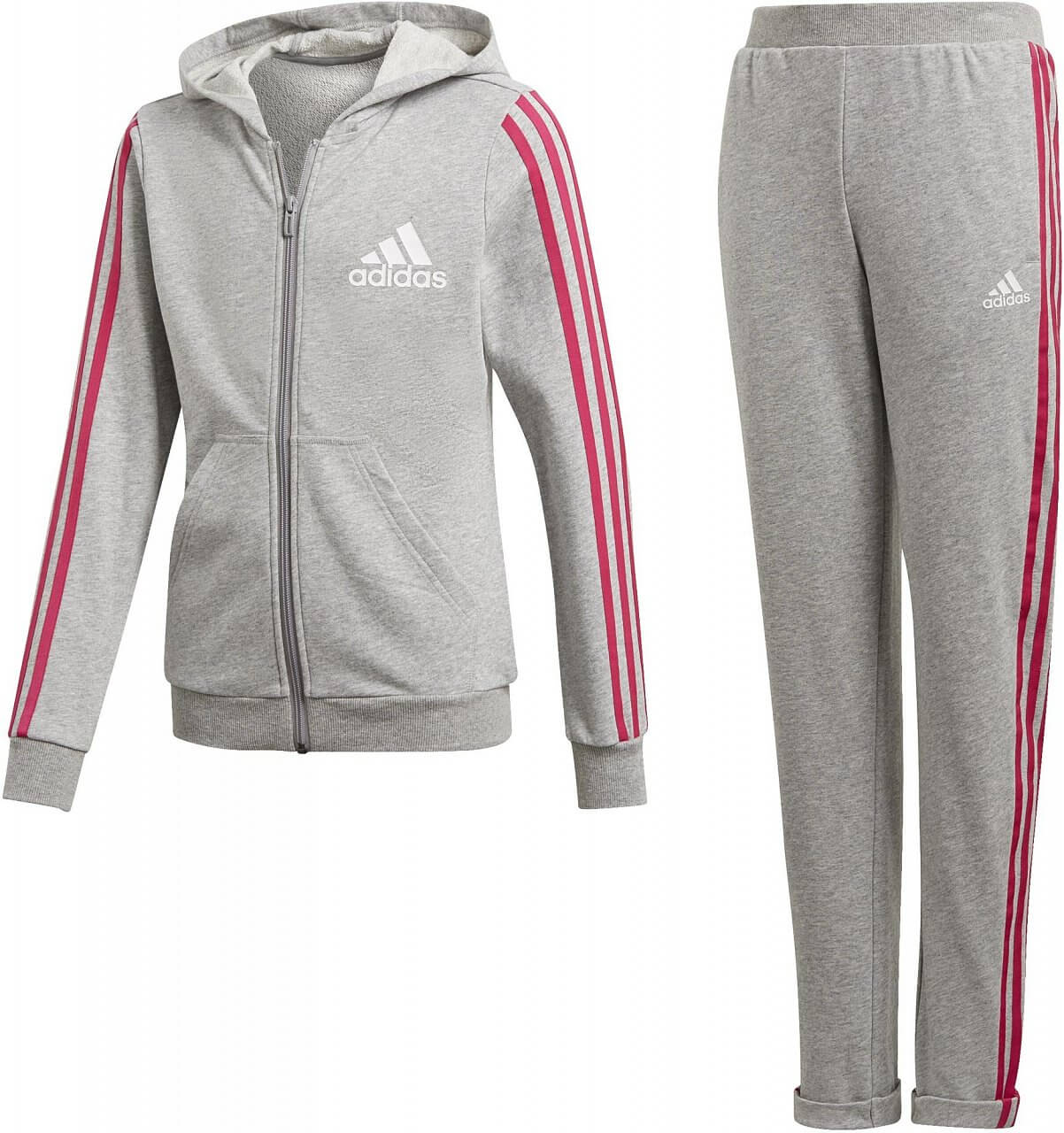 Felpe adidas Youth Girls Hooded Cotton Tracksuit