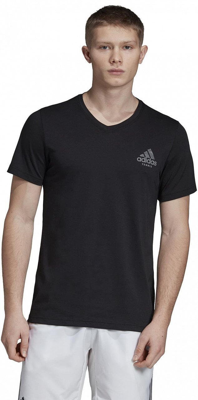 Pánske tenisové tričko adidas Q2 V-Neck Graphic Tee