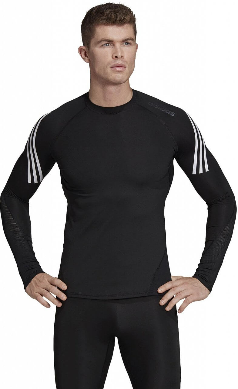 Pánske športové tričko adidas Alphaskin Sport+ Longsleeve Tee 3S