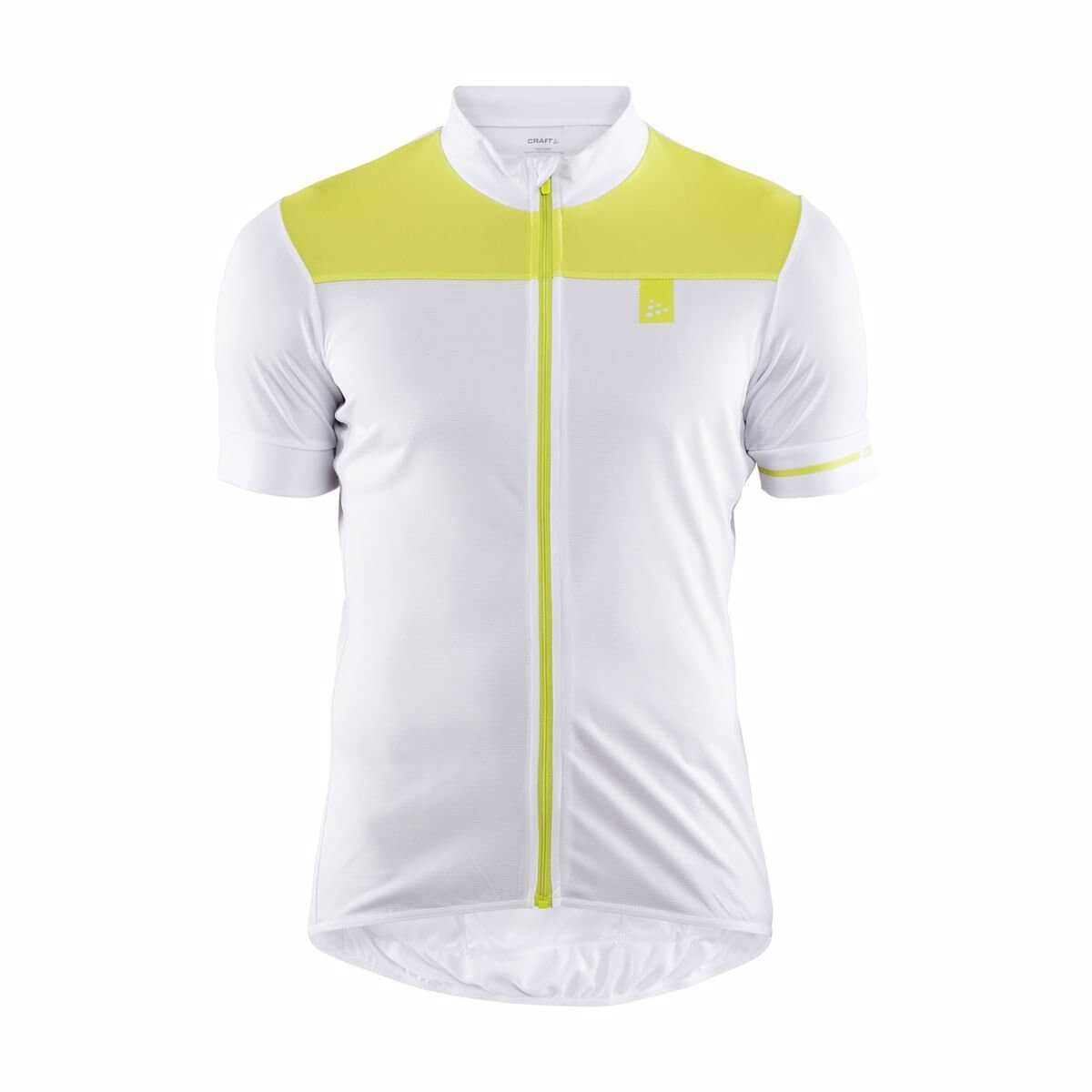 Pánské sportovní tričko Craft Cyklodres Point bílá se žlutou