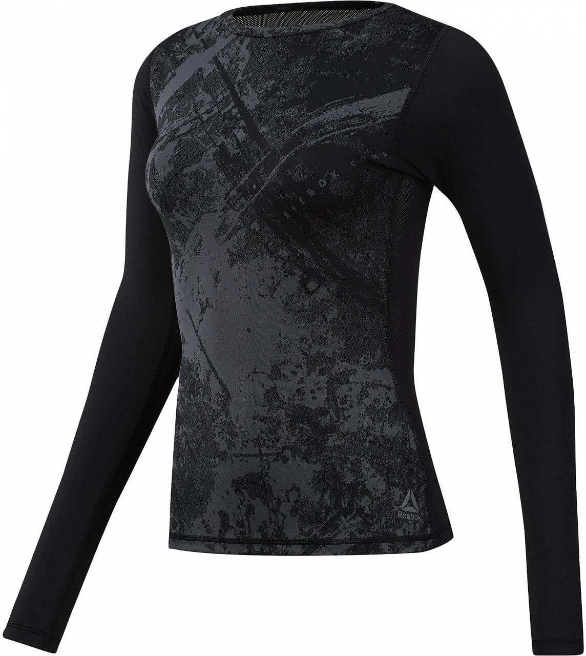 Dámske športové tričko Reebok Combat Jacquard Long Sleeve Rashguard