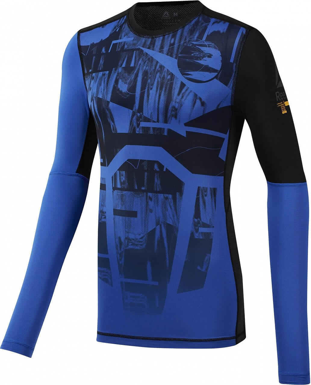 Pánské sportovní tričko Reebok Long Sleeve Compression Tee - AOP