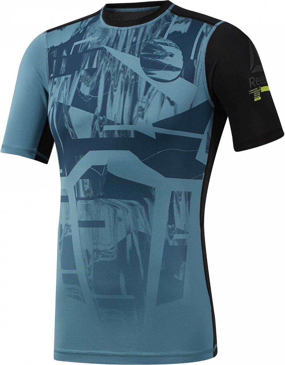 Pánské sportovní tričko Reebok Short Sleeve Compression Tee - AOP