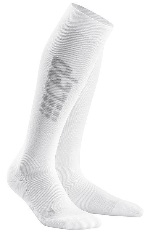 Ponožky CEP Běžecké podkolenky ULTRALIGHT dámské bílá / šedá