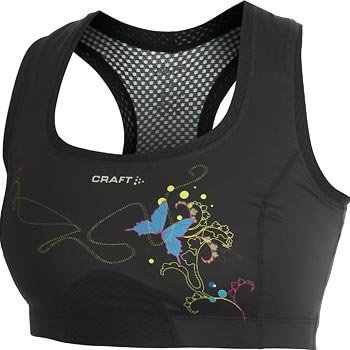 Spodní prádlo Craft Podprsenka Sports Super Bra černá potisk
