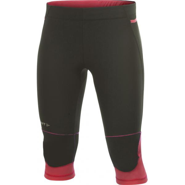 Kalhoty Craft W Kalhoty PR Hybrid Capri černá s růžovou