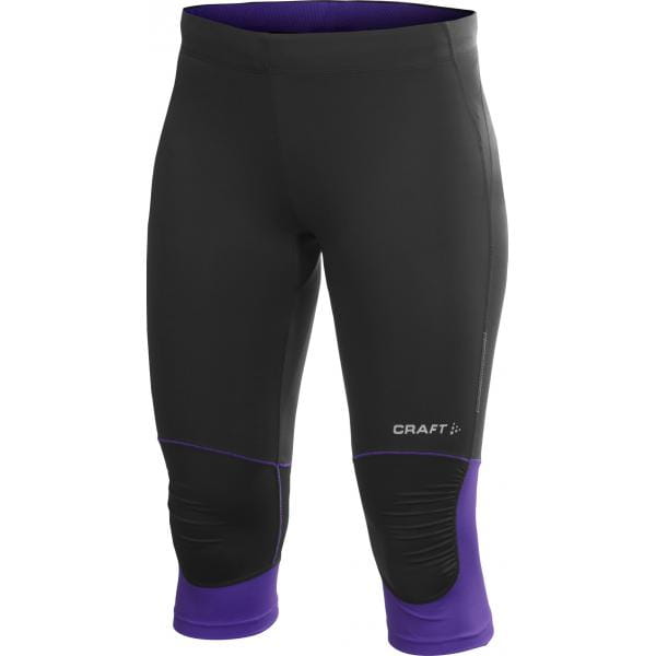 Kalhoty Craft W Kalhoty PR Capri černá s fialovou