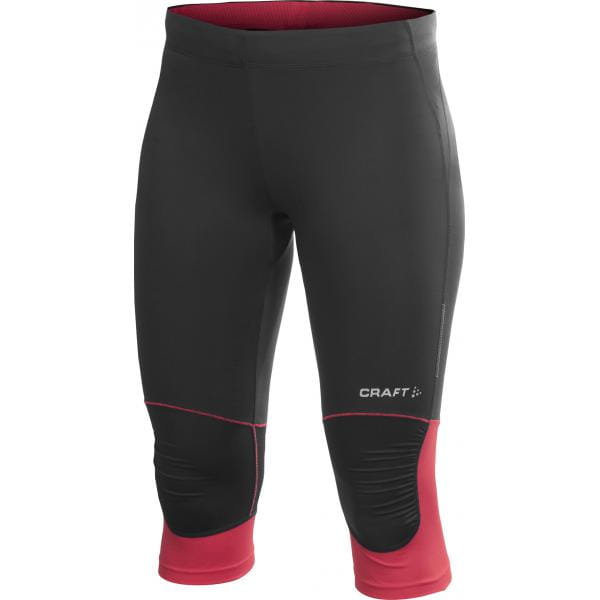 Kalhoty Craft W Kalhoty PR Capri černá s růžovou