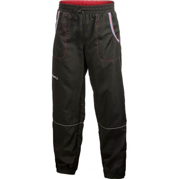Kalhoty Craft Kalhoty Run Junior černá s růžovou