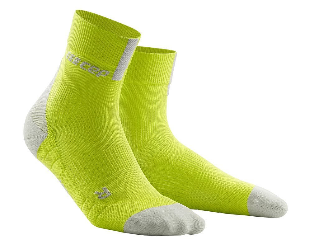 Krótkie skarpety męskie CEP Krátké ponožky 3.0 pánské limetková / světle šedá