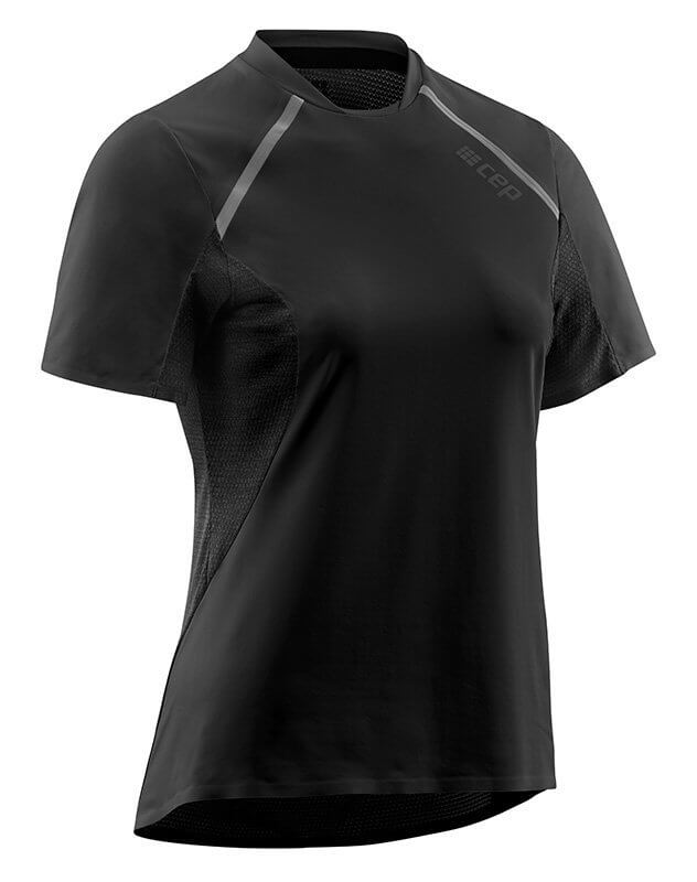 Trička CEP Běžecké tričko s krátkým rukávem dámské černá