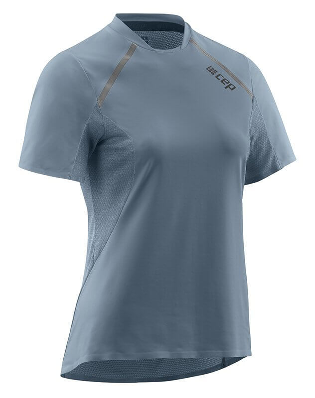 Trička CEP Běžecké tričko s krátkým rukávem dámské šedá