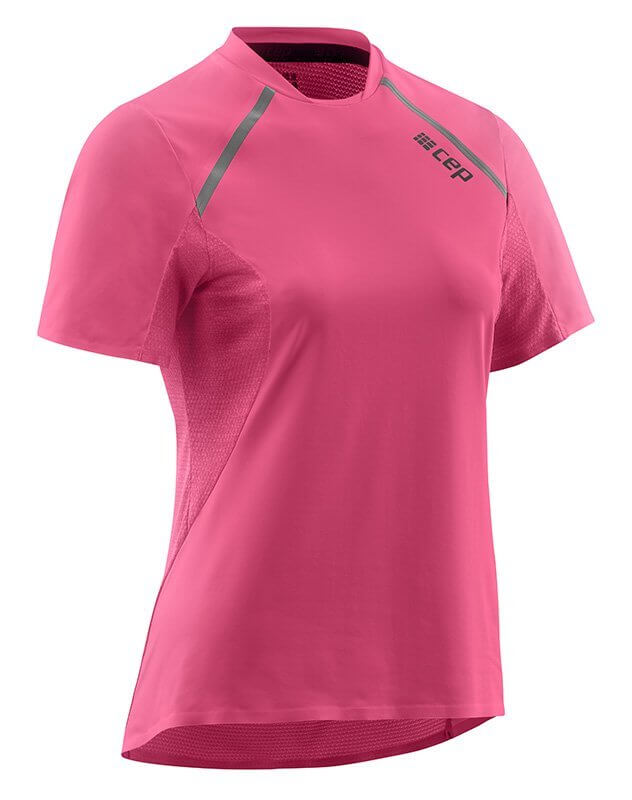 Trička CEP Běžecké tričko s krátkým rukávem dámské růžová rose
