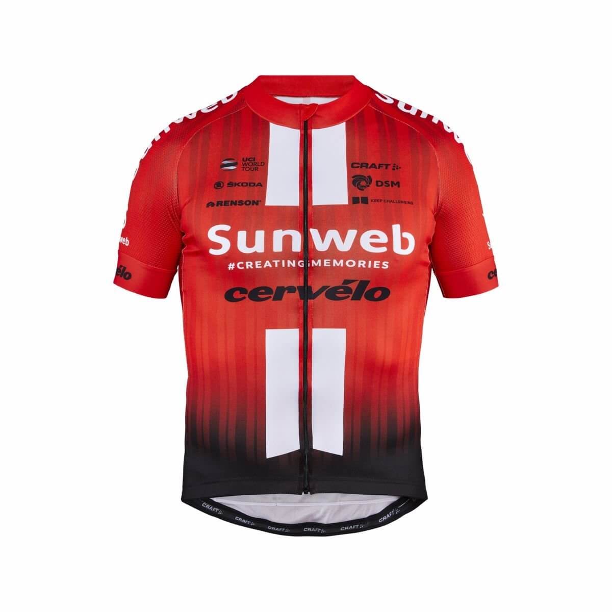 Pánské sportovní tričko Craft Cyklodres Sunweb Replica SS červená