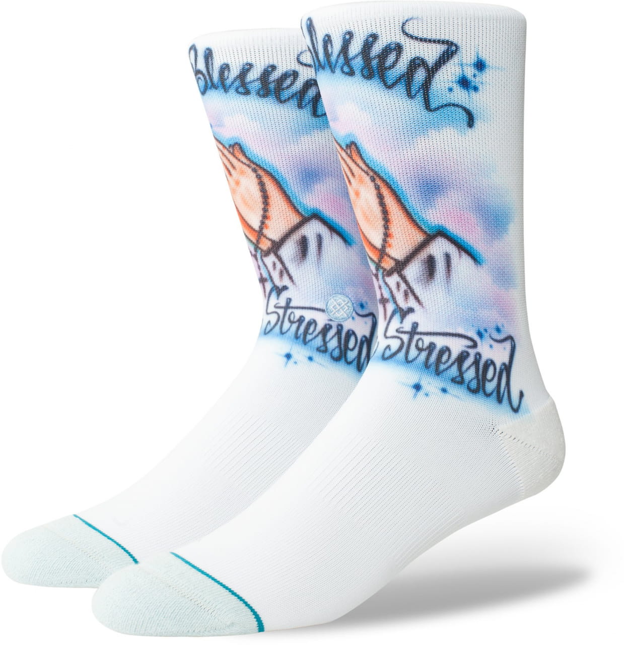 Pánské ponožky Stance Airbrush Blessed Blu