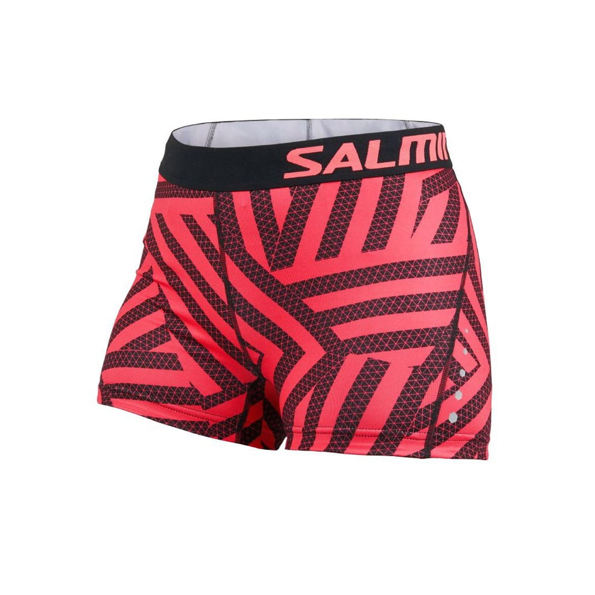Dámské běžecké šortky  Salming Energy Shorts Women Coral/All Over Print