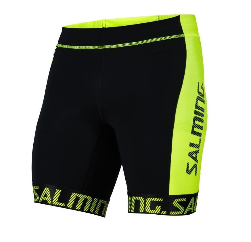 Pánské triatlonové šortky Salming Triathlon Shorts Men Black/Yellow