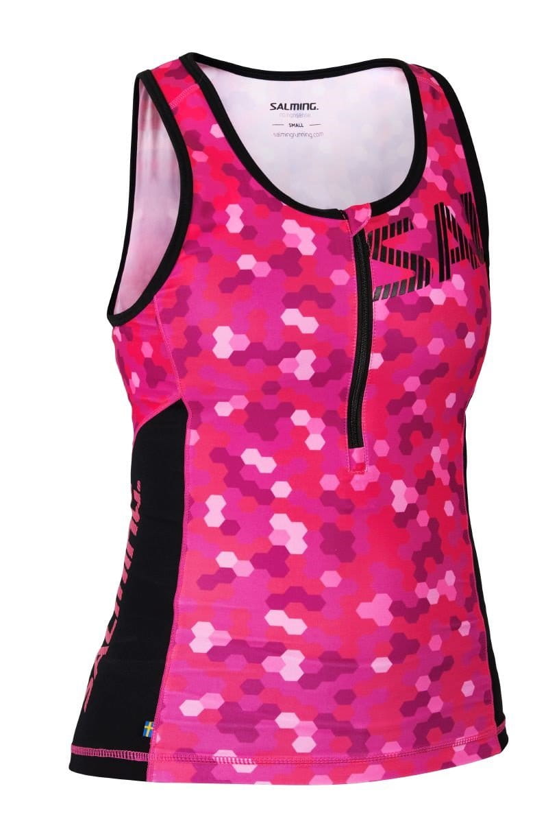 Sport-Tanktop für Frauen Salming Triathlon Singlet Wmn Pink/Black