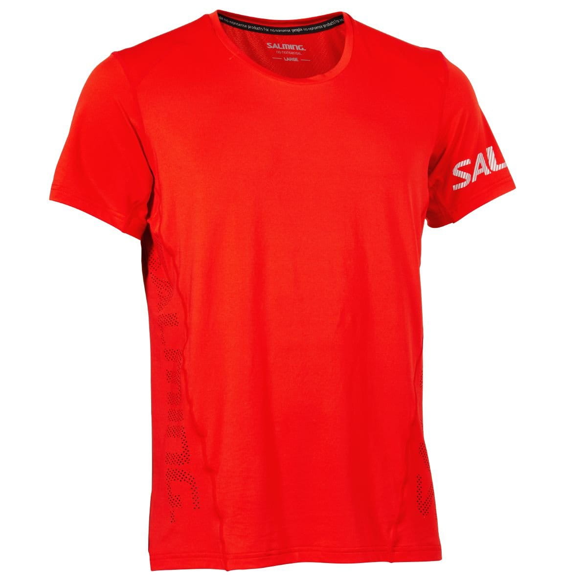 Pánske bežecké tričko Salming Laser Tee Men Fiery Red