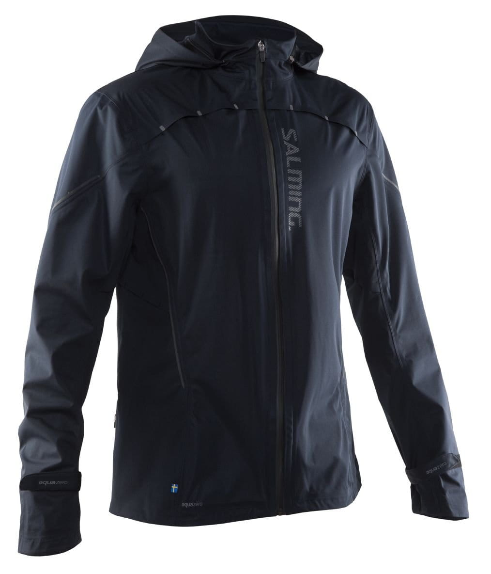Jachetă de alergare pentru bărbați Salming Abisko Rain Jacket Men Black