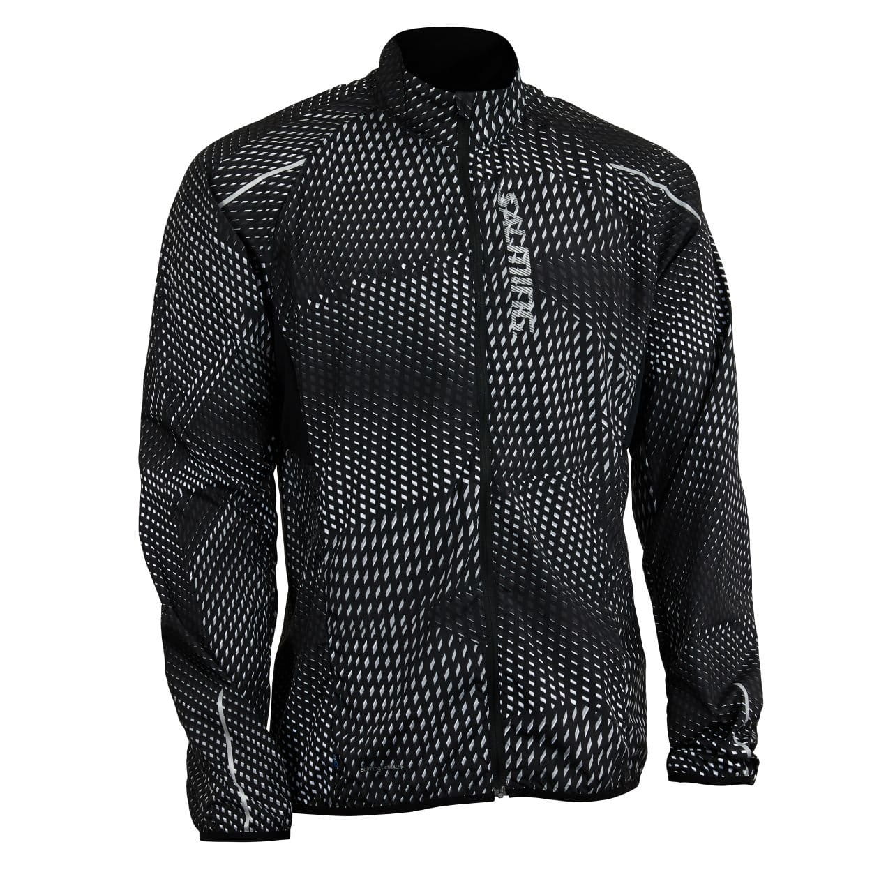 Pánská běžecká bunda Salming Ultralite Jacket 3.0 Men Black All Over Print