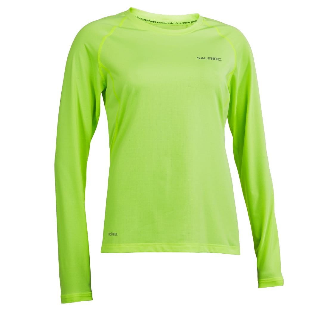 Camiseta de running para mujer Salming Balance LS Tee Women Sharp Lime