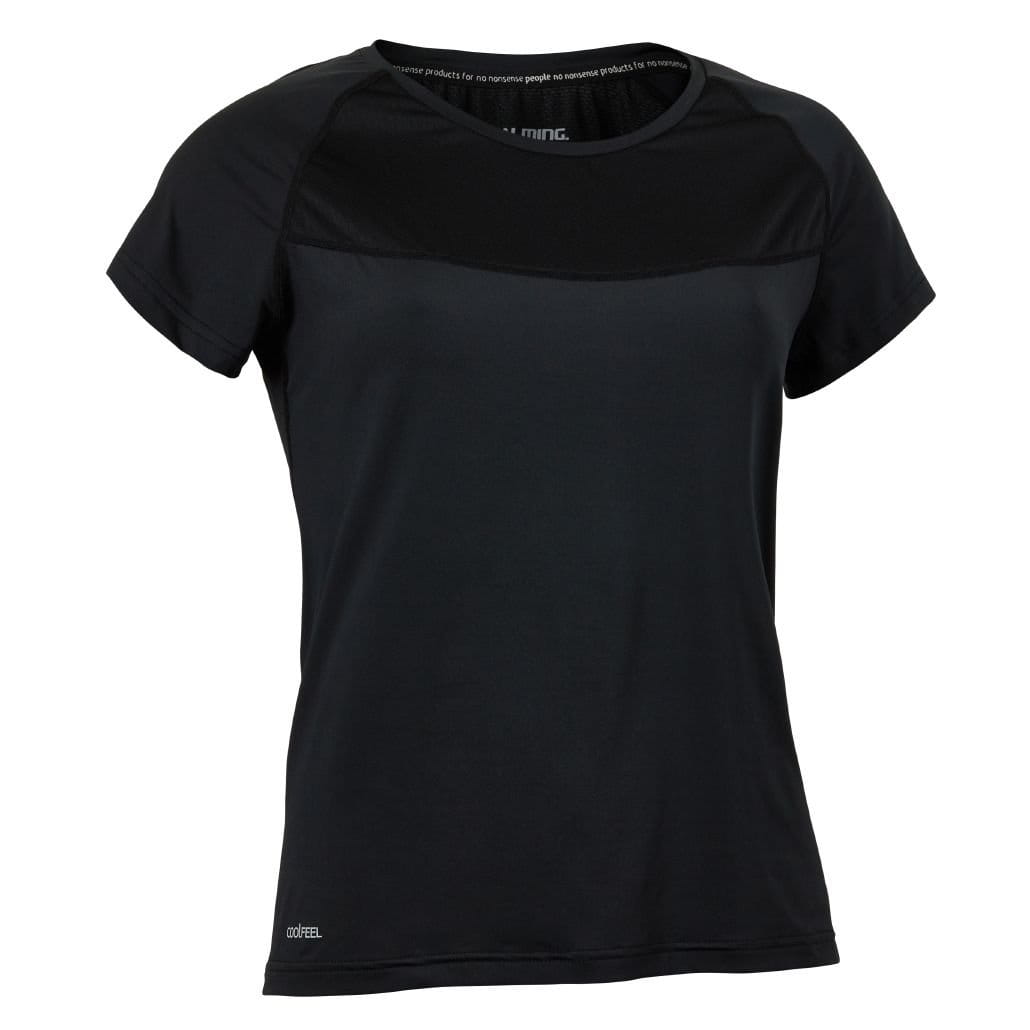 T-shirt de course pour femmes Salming Laser Tee Women Black Melange