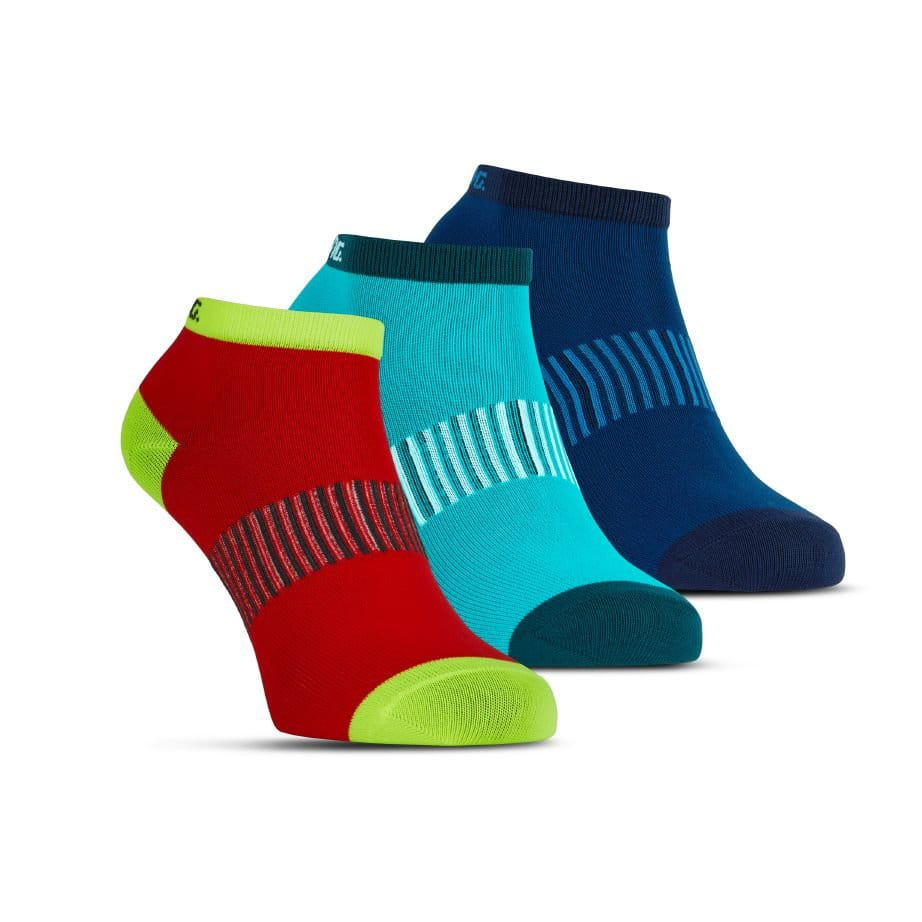 Sportovní ponožky Salming Performance Ankle Sock 3p Blue/Red/Lapis