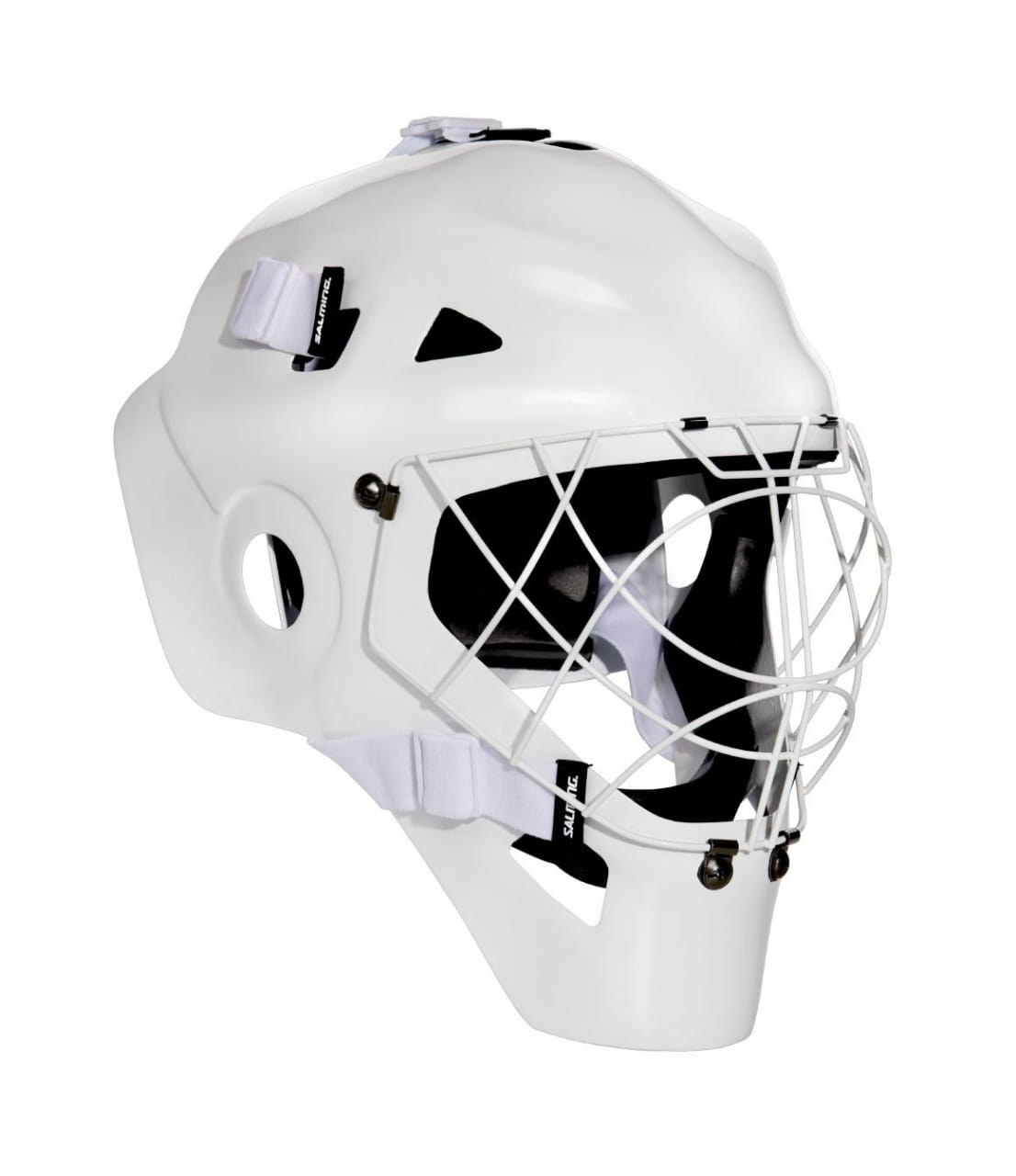 Florbalová brankárska maska Salming CarbonX Custom Helmet White