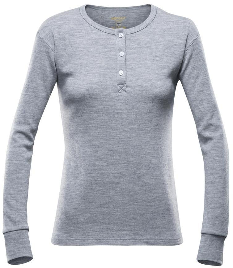 Dámské triko s dlouhým rukávem a knoflíčky ze 100% Merino Devold Nature Woman Button Shirt