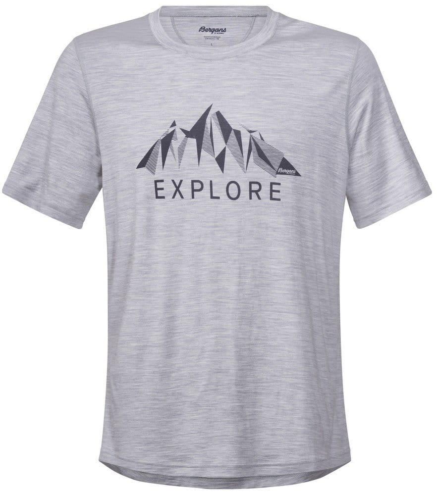 Pánske vlnené tričko s krátkym rukávom Bergans Explore Wool Tee