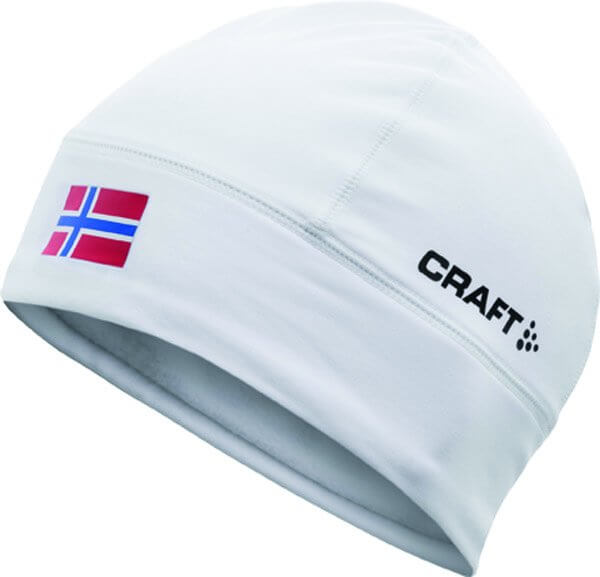 Čiapky Craft Čiapky Light Thermal Flag - s vlajkou biela Nórsko