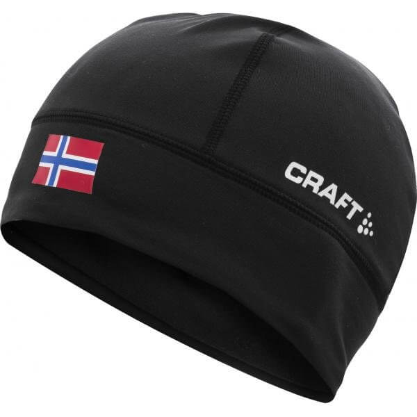Čiapky Craft Čiapky Light Thermal Flag - s vlajkou čierna Nórsko