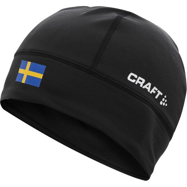 Čepice Craft Čepice Light Thermal Flag - s vlajkou černá Švédsko