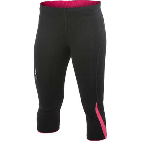 Kalhoty Craft W Kalhoty AR Capri černá s růžovou