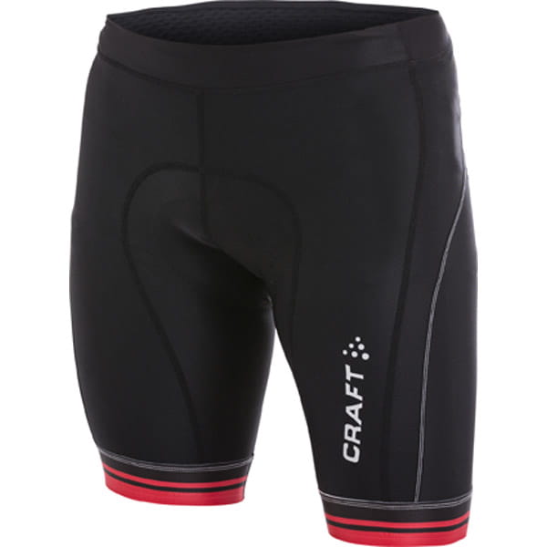 Kraťasy Craft Cyklokalhoty Puncheur Shorts černá s červenou