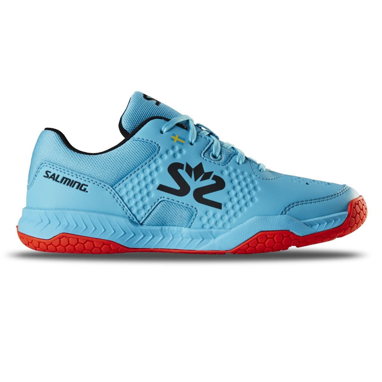 Halová obuv Salming Hawk Court Shoe Junior Blue/Red