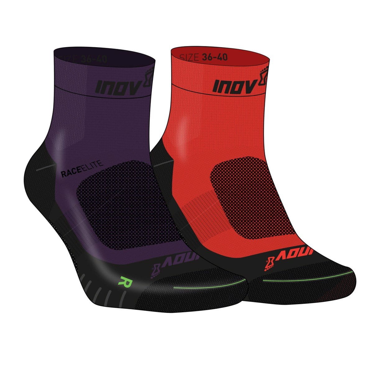 Běžecké ponožky Inov-8  RACE ELITE PRO SOCK purple/black + red/black fialová a červená