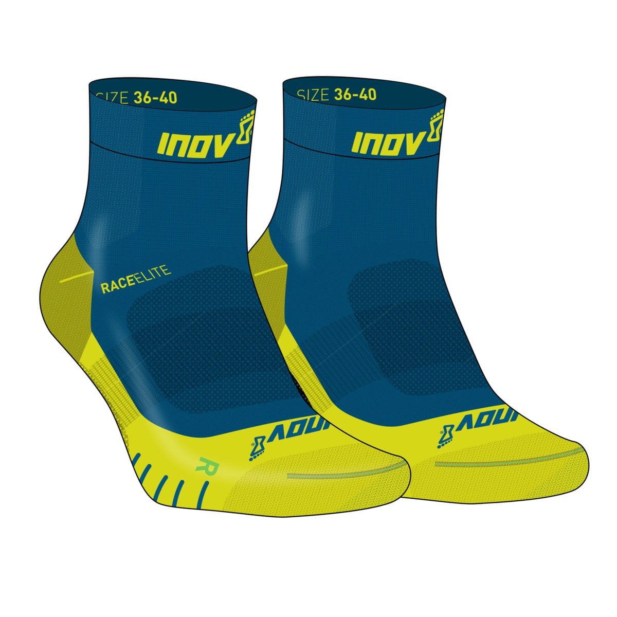 Běžecké ponožky Inov-8  RACE ELITE PRO SOCK blue/yellow modrá se žlutou