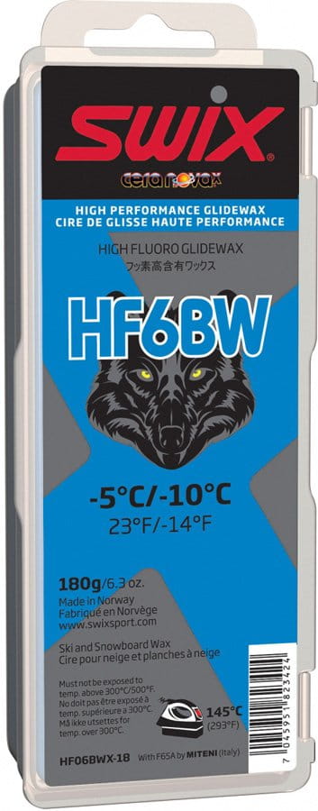 Oblíbený vosk na sjezdové a běžecké lyžování Swix HF06BWX 180g