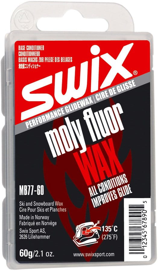 Základový lyžiarsky vosk Swix Moly Fluoro wax 60g