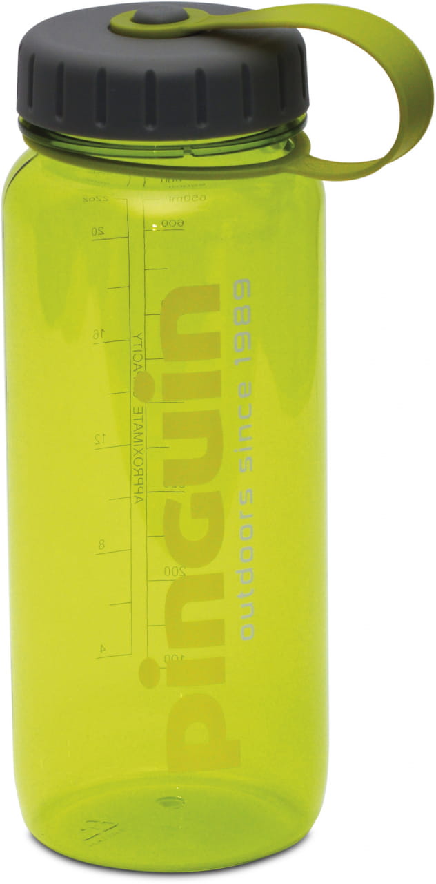 Čirá láhev z Tritanu se širokým hrdlem Pinguin Tritan Slim Bottle 0.65L