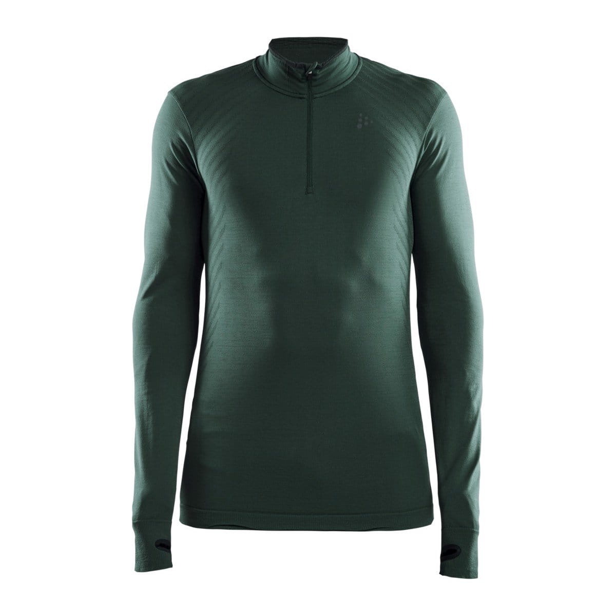 Pánske funkčné tričko Craft Triko Fuseknit Comfort Zip tmavě zelená