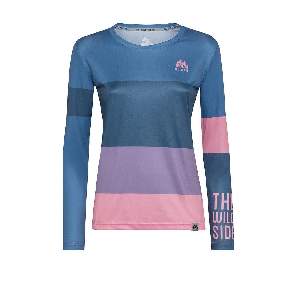 Dámské běžecké tričko WildTee Běžecké Triko Colorblok Pink W