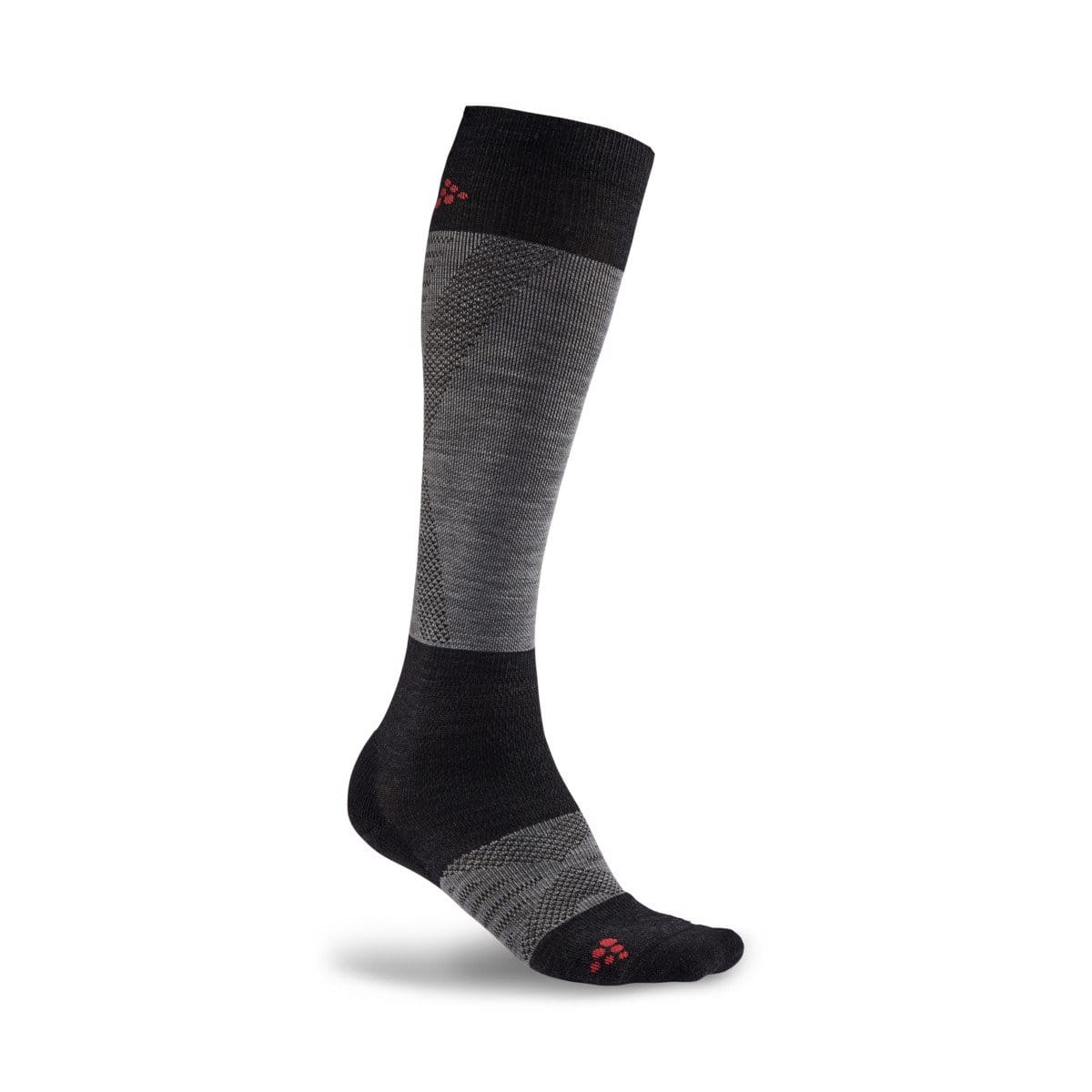 Unisex sporotvní ponožky Craft Podkolenky Alpine Warm šedá s černou