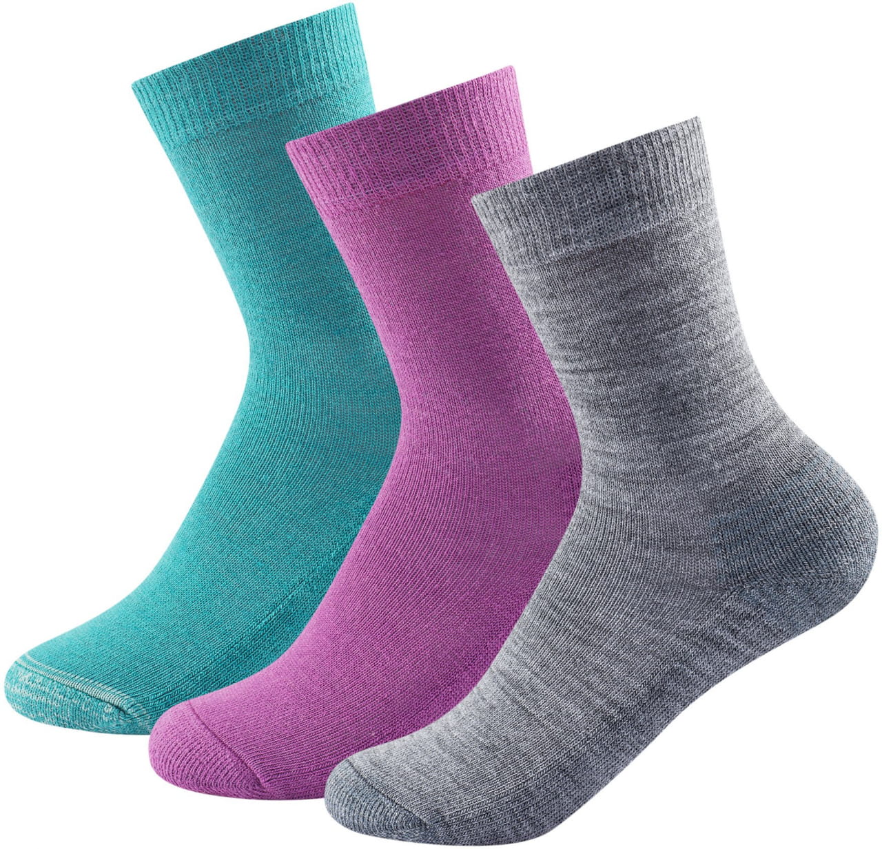 Detské stredne silné vlnené ponožky Devold Daily Medium Kid Sock 3pk